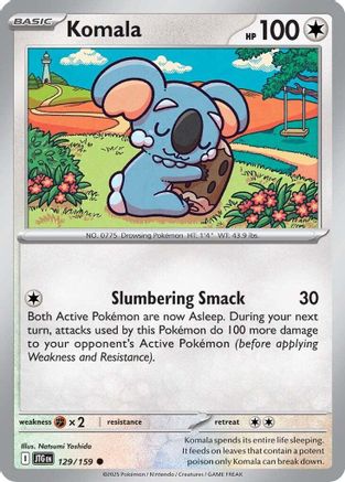 Komala 129/159 - Reverse Holofoil SV09 Journey Together - Common