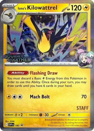 Iono's Kilowattrel 182 - Holofoil SV Scarlet & Violet Promo Cards - Promo