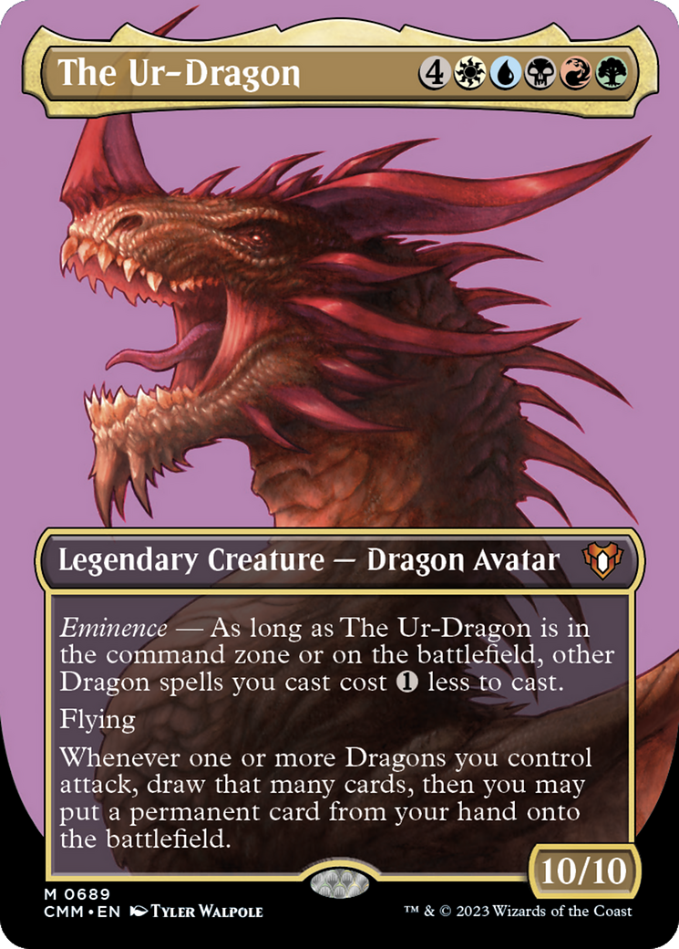 The Ur-Dragon (Borderless) (CMM-689) - Commander Masters (Borderless) Foil