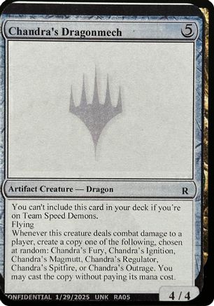 Chandra's Dragonmech (-) - Un-Known Event Playtest Cards