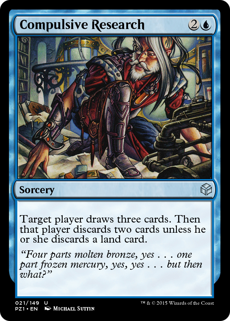 Compulsive Research (PZ1-021) - Legendary Cube Prize Pack Foil