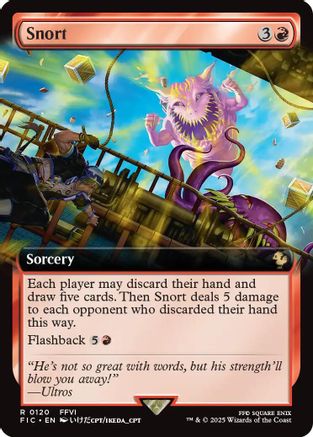 Snort (Extended Art) (FIC-120) - Commander: FINAL FANTASY Foil
