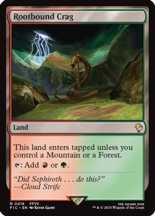 Rootbound Crag (Surge Foil) (FIC-416) - Commander: FINAL FANTASY Foil