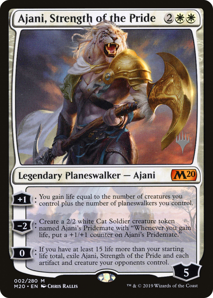 Ajani, Strength of the Pride (PPM20-002) - Core Set 2020 Promos Foil
