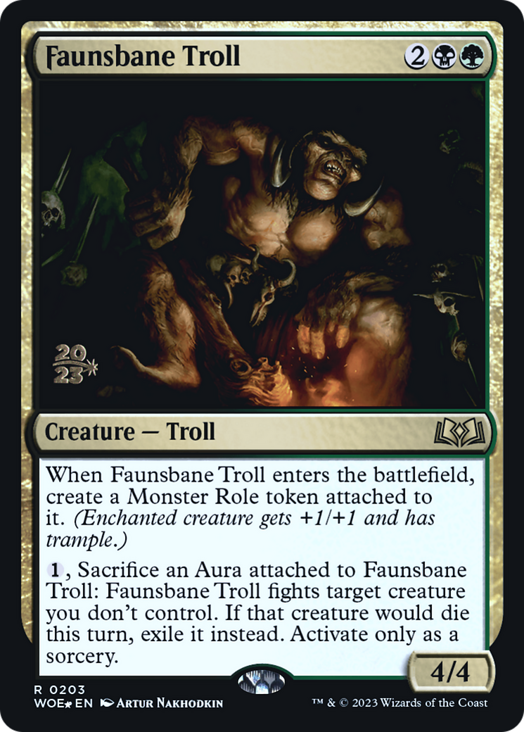 Faunsbane Troll (PRE-203S) - Wilds of Eldraine Promos Foil