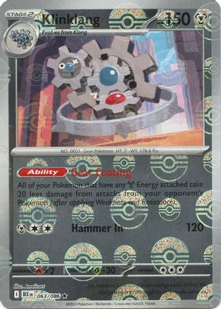 Klinklang (Poke Ball Pattern) 063/086 - Holofoil SV Black Bolt - Rare