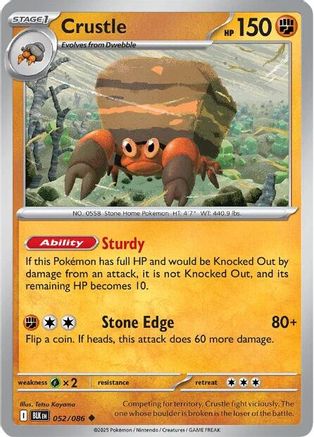Crustle 052/086 - Reverse Holofoil SV Black Bolt - Uncommon