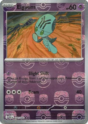 Elgyem (Master Ball Pattern) 040/086 - Holofoil SV Black Bolt - Common