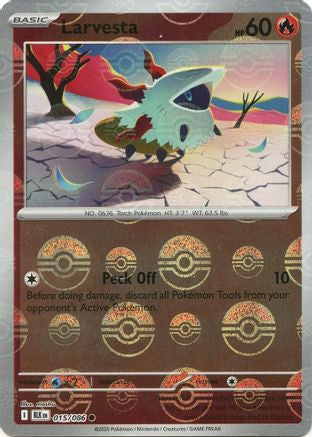 Larvesta (Poke Ball Pattern) 015/086 - Holofoil SV Black Bolt - Common