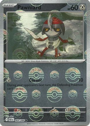 Pawniard (Poke Ball Pattern) 064/086 - Holofoil SV Black Bolt - Common