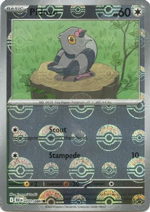 Pidove (Poke Ball Pattern) 071/086 - Holofoil SV Black Bolt - Common