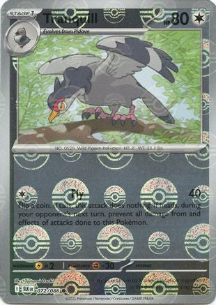 Tranquill (Poke Ball Pattern) 072/086 - Holofoil SV Black Bolt - Common