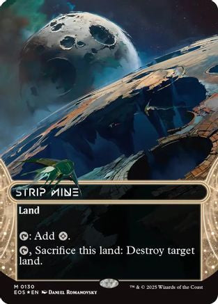 Strip Mine (0130) (Borderless) (Galaxy Foil) (EOS-130) - Edge of Eternities: Stellar Sights Foil
