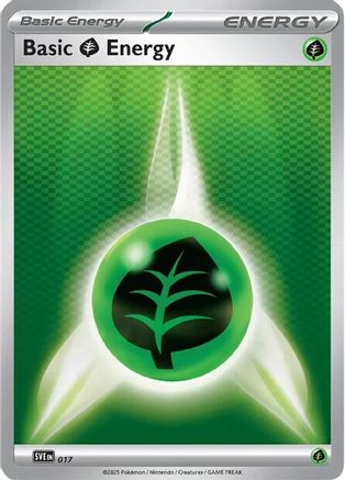 Basic Grass Energy 017 - Reverse Holofoil SVE Scarlet & Violet Energies - Common