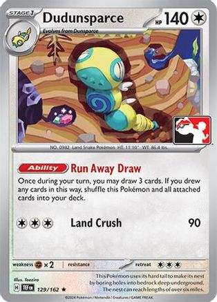 Dudunsparce 129 - Holofoil Prize Pack Series Cards - Rare