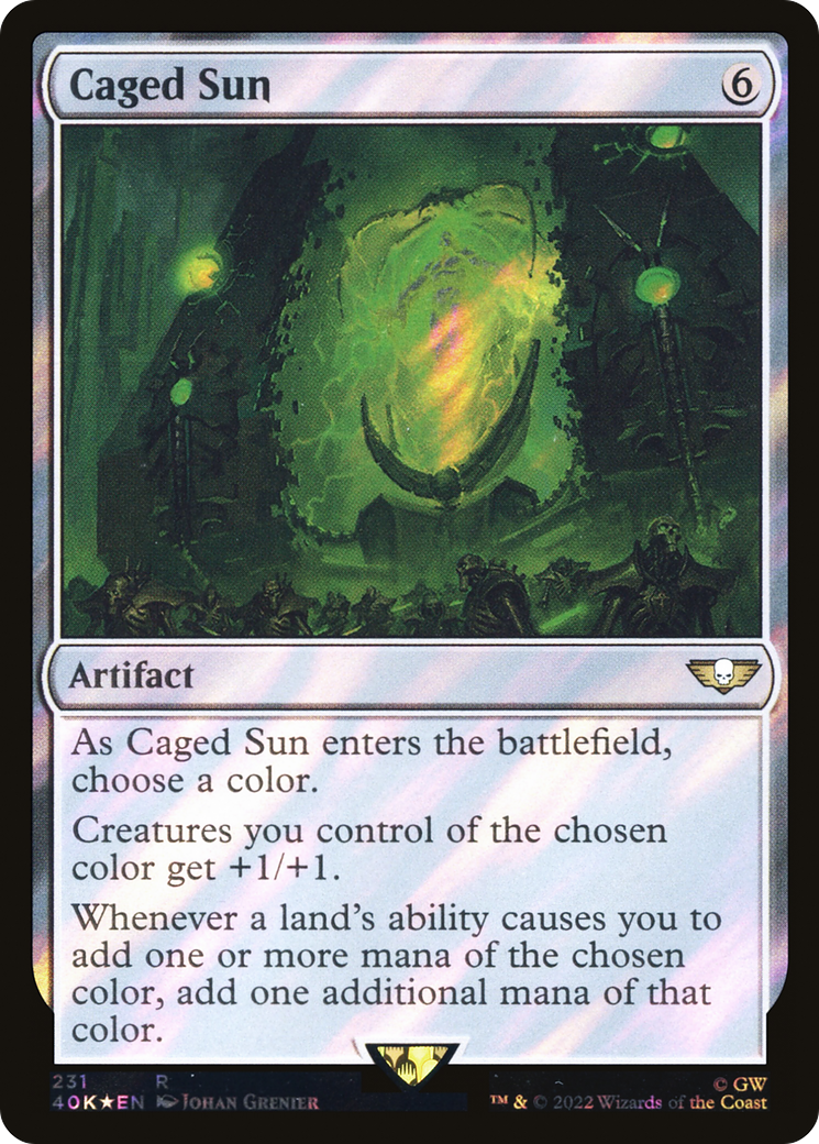 Caged Sun (Surge Foil) (40K-231★) - Warhammer 40,000 Commander Foil