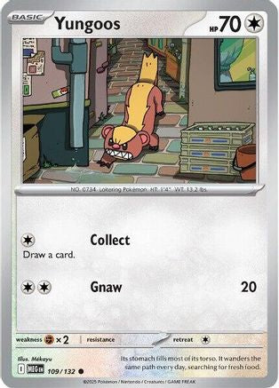 Yungoos 109 - Reverse Holofoil ME01 Mega Evolution - Common