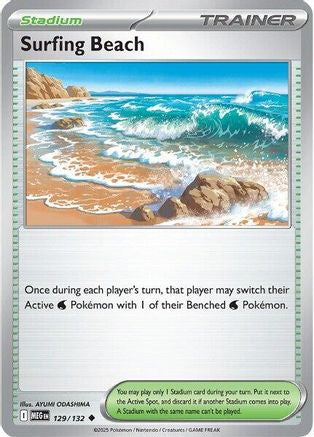Surfing Beach 129 ME01 Mega Evolution - Uncommon