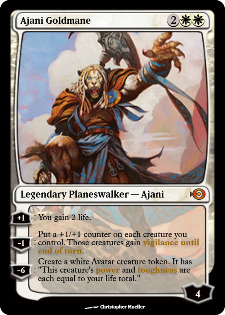 Ajani Goldmane (PRM-37847) - Magic Online Promos Foil