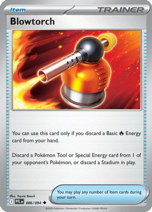 Blowtorch 086/094 - Reverse Holofoil ME02 Phantasmal Flames - Uncommon