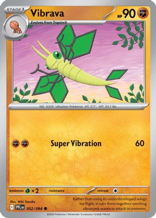 Vibrava 052/094 - Reverse Holofoil ME02 Phantasmal Flames - Common