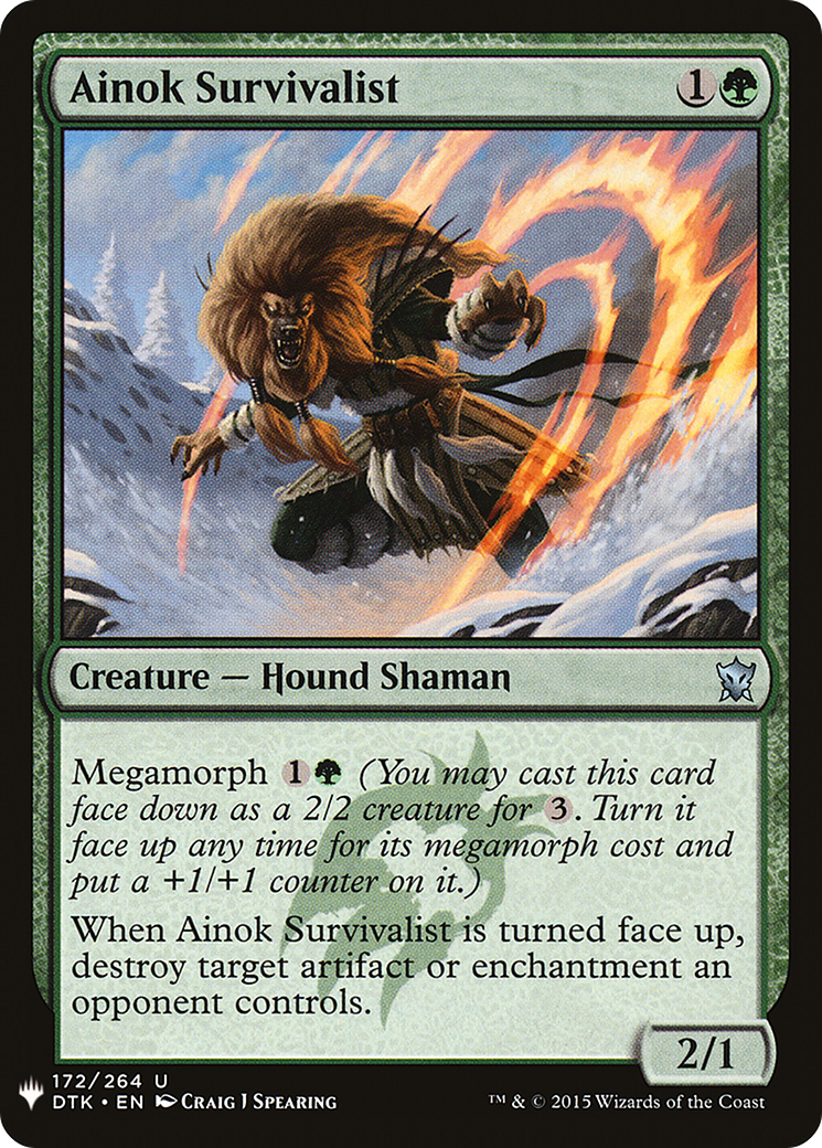 Ainok Survivalist (LIST-DTK-172) - The List