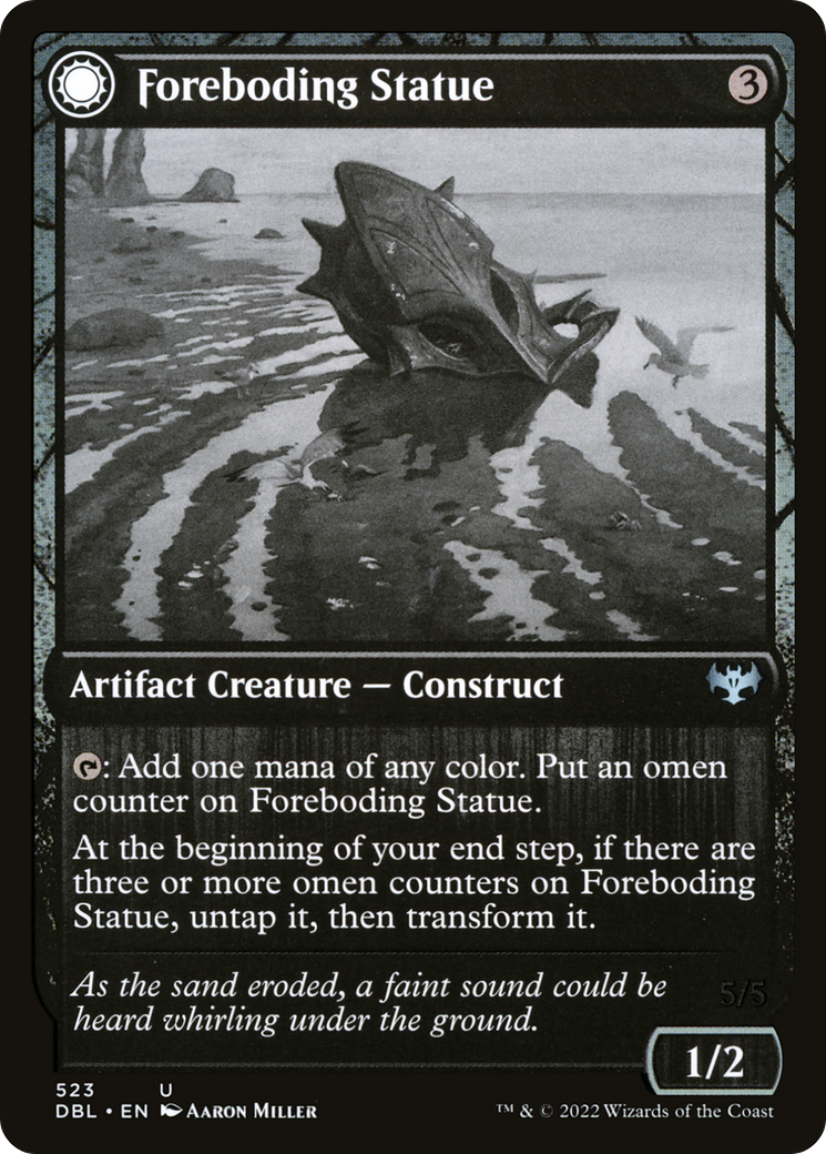 Foreboding Statue (DBL-523) - Innistrad: Double Feature: (Double Faced Transform) Foil