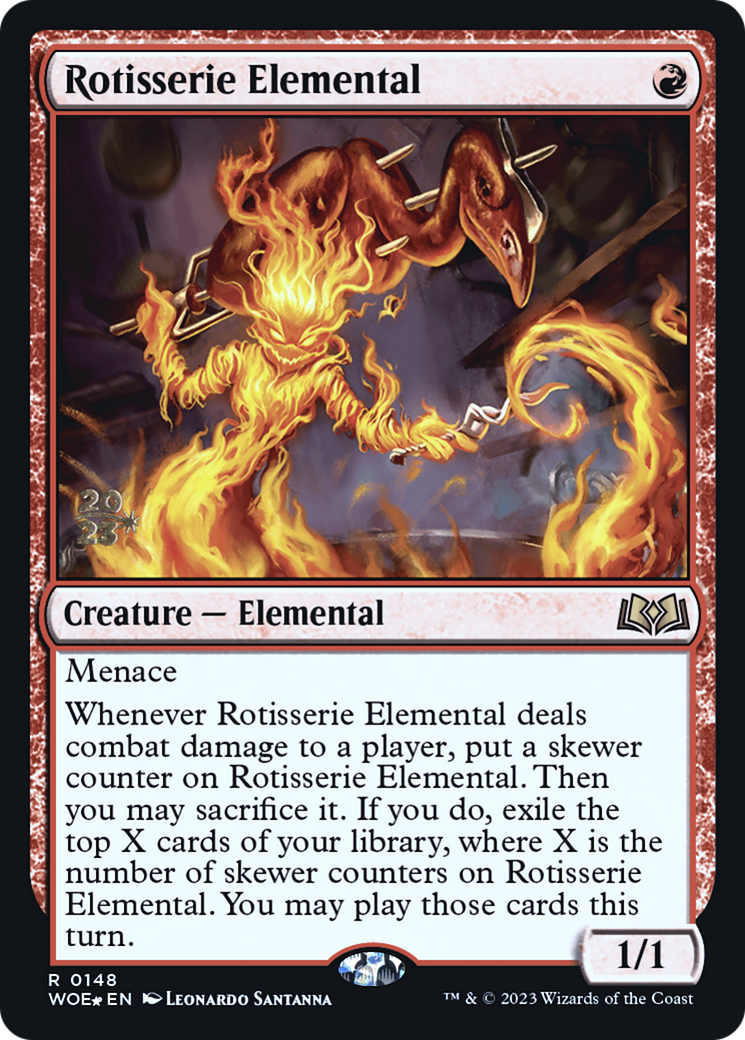 Rotisserie Elemental (PRE-148S) - Wilds of Eldraine Promos Foil