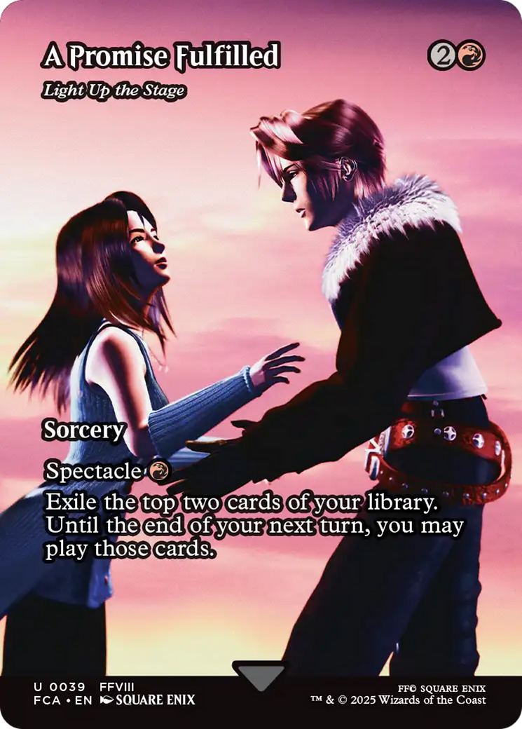 Light Up the Stage (FCA-039) - FINAL FANTASY: Through the Ages / A Promise Fulfilled (Borderless) Foil
