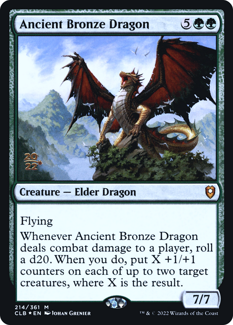 Ancient Bronze Dragon (PRE-214S) - Battle for Baldur's Gate Promos Foil