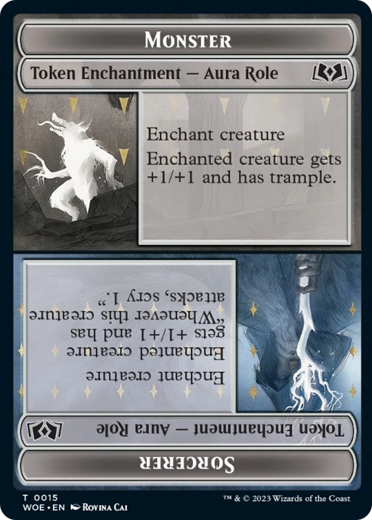 Monster Role / Sorcerer Role Token (WOE-015) - Wilds of Eldraine Tokens Foil