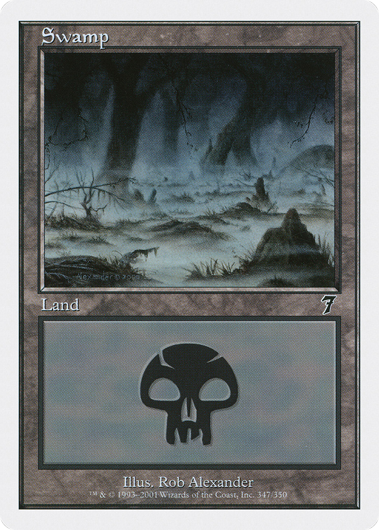 Swamp (347) (7ED-347) - Seventh Edition