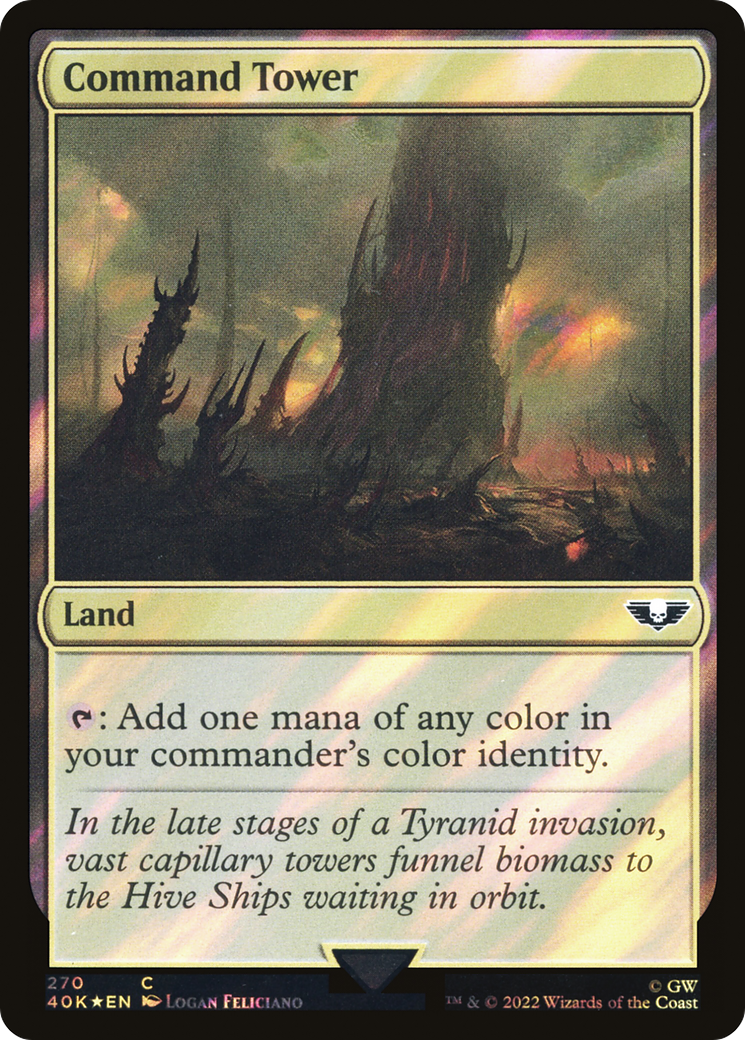 Command Tower (270) (Surge Foil) (40K-270★) - Warhammer 40,000 Commander Foil