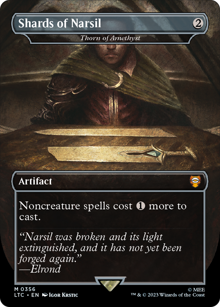 Shards of Narsil - Thorn of Amethyst (LTC-356) - Tales of Middle-earth Commander / Shards of Narsil (Borderless) Foil