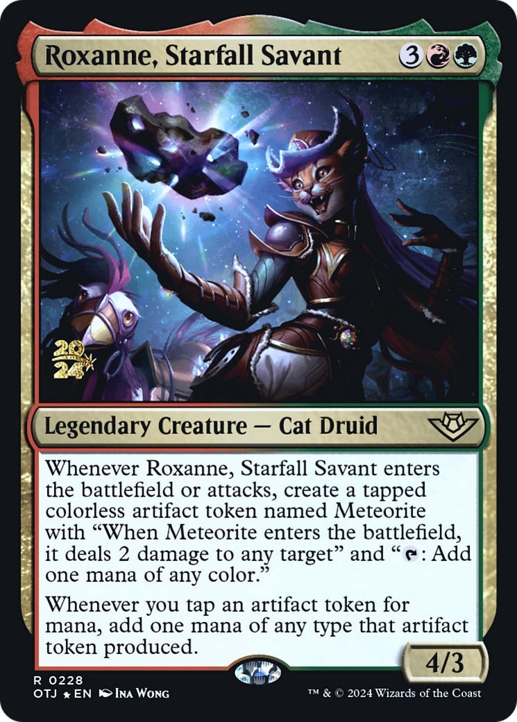 Roxanne, Starfall Savant (PRE-228S) - Outlaws of Thunder Junction Promos Foil