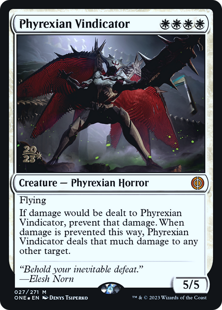 Phyrexian Vindicator (PRE-027) - Phyrexia: All Will Be One Promos Foil