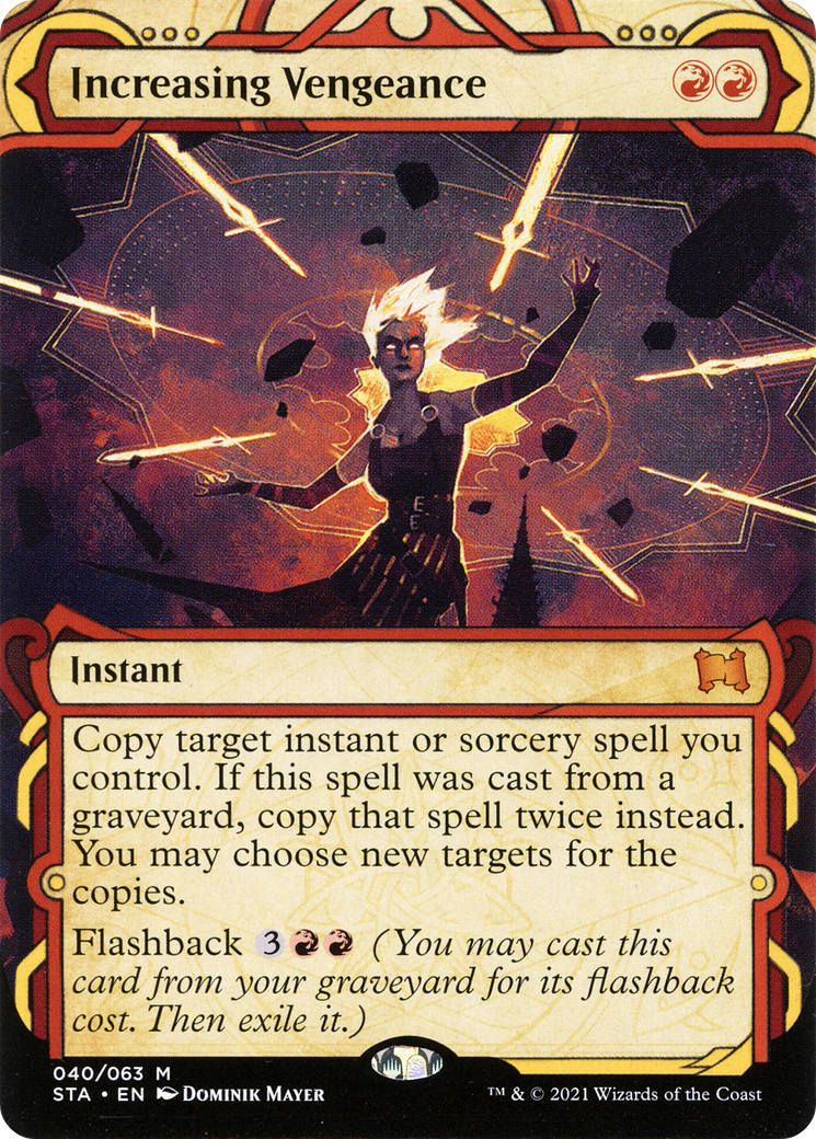Increasing Vengeance (STA-040) - Strixhaven Mystical Archive: (Showcase) (Borderless) Etched Foil