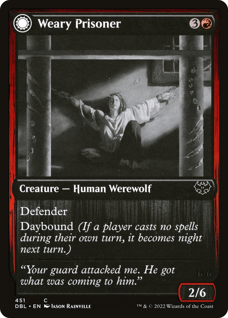 Weary Prisoner (DBL-451) - Innistrad: Double Feature: (Double Faced Transform) Foil