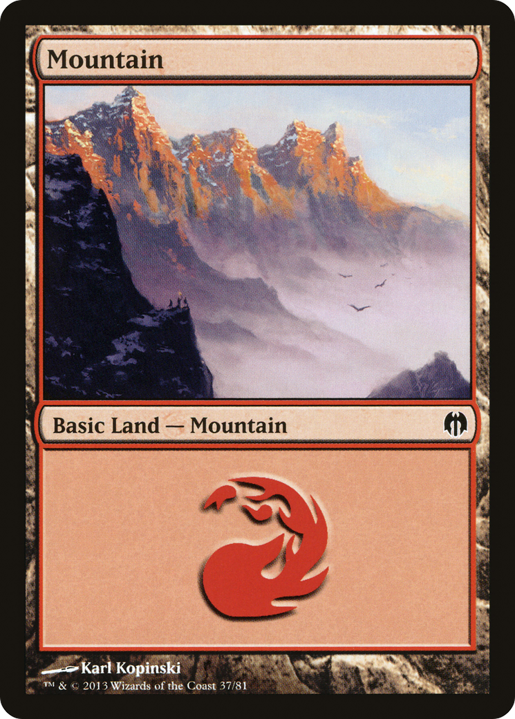 Mountain (37) (DDL-037) - Duel Decks: Heroes vs. Monsters