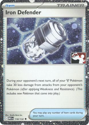 Iron Defender 118/132 - Holofoil Prize Pack Series Cards - Uncommon