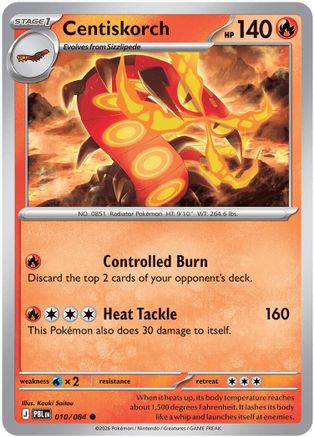 Centiskorch 010 - Reverse Holofoil ME05 Pitch Black - Common