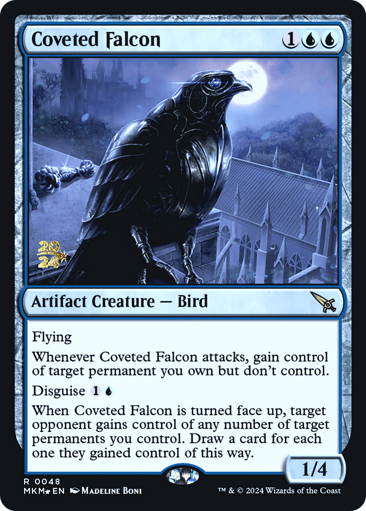 Coveted Falcon (PRE-48S) - Murders at Karlov Manor Promos Foil