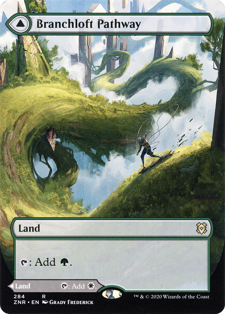 Branchloft Pathway (Borderless) (ZNR-284) - Zendikar Rising: (Showcase) (Borderless)