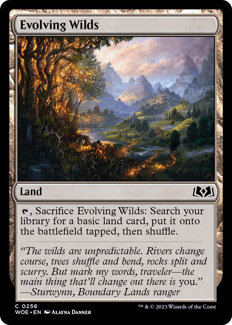Evolving Wilds (WOE-256) - Wilds of Eldraine Foil