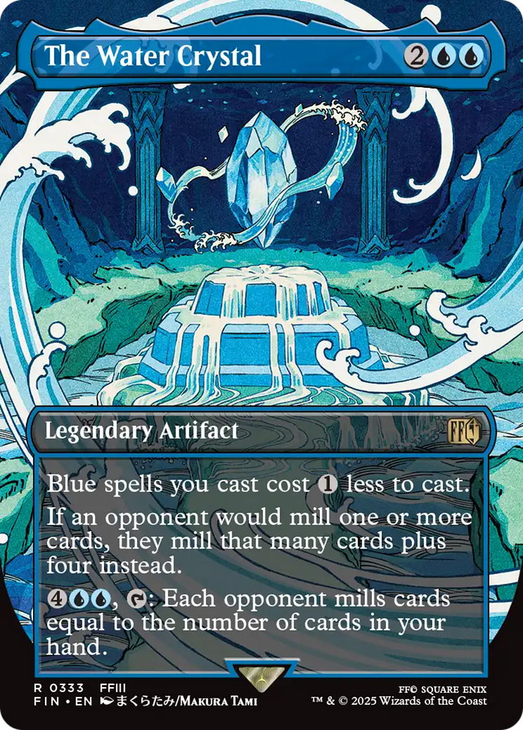The Water Crystal (FIN-333) - FINAL FANTASY (Borderless) Foil