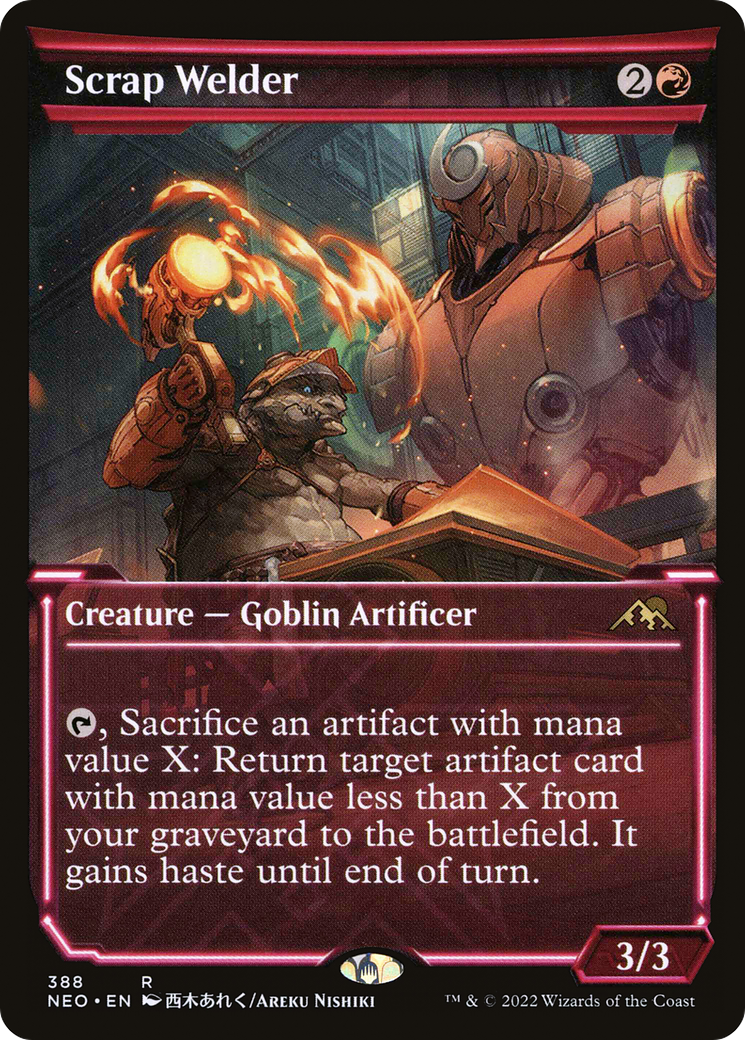 Scrap Welder (Showcase) (NEO-388) - Kamigawa: Neon Dynasty: (Showcase) Foil