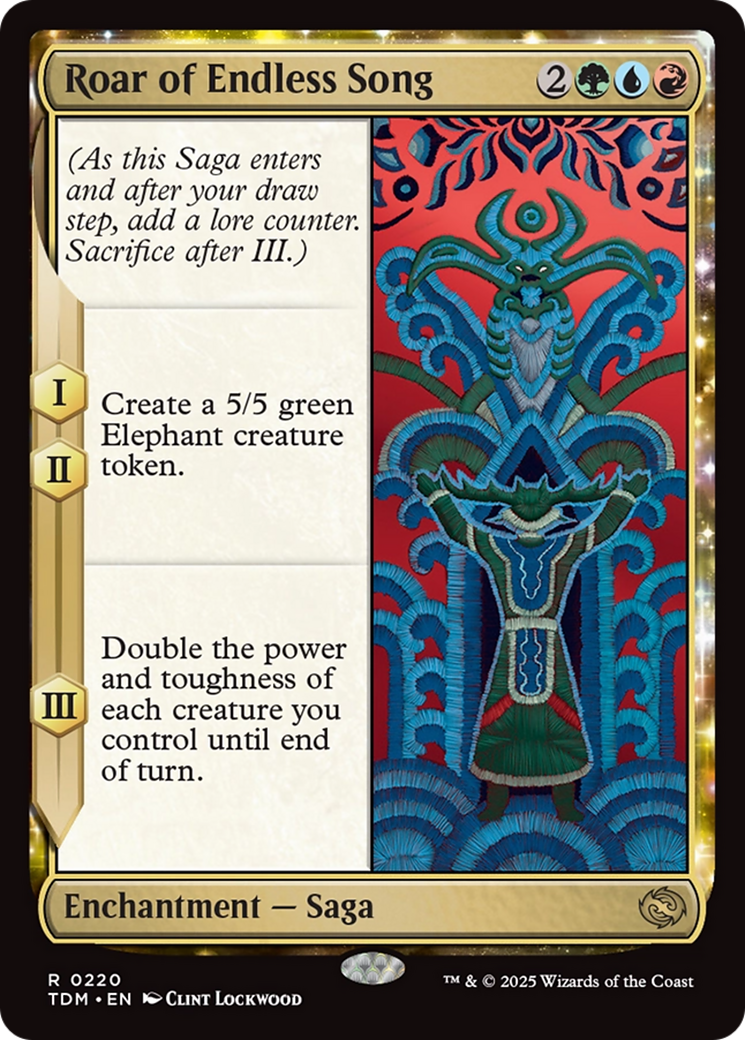 Roar of Endless Song (TDM-220) - Tarkir: Dragonstorm: (enchantment) Foil