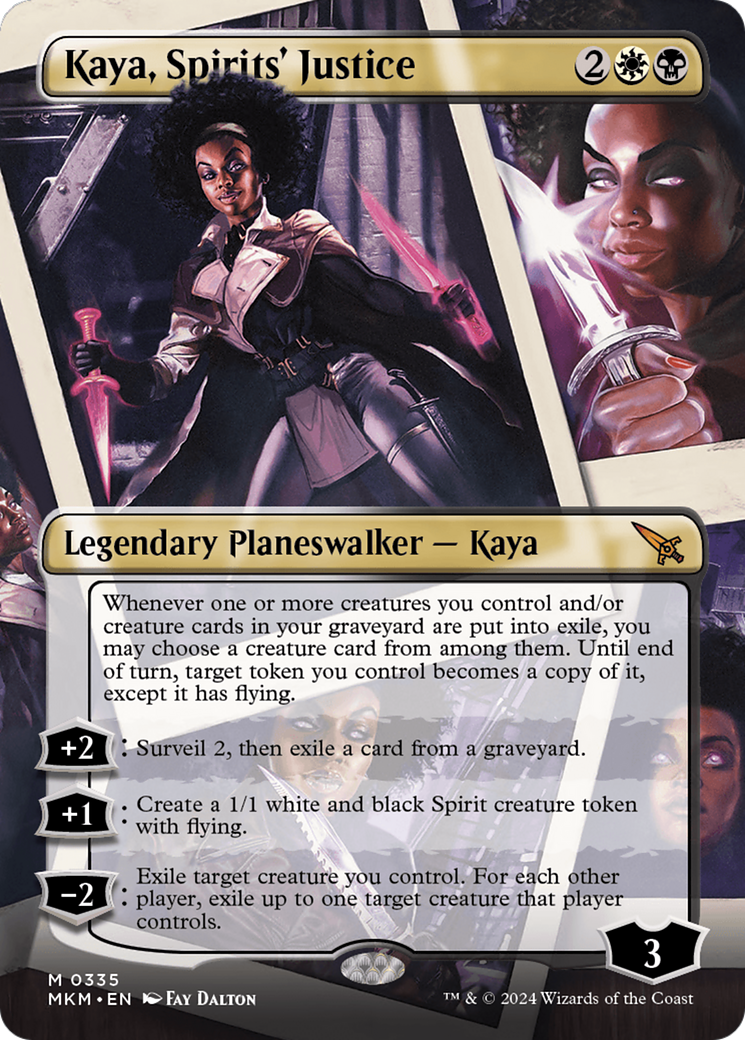 Kaya, Spirits' Justice (Borderless) (MKM-335) - Murders at Karlov Manor (Borderless) Foil