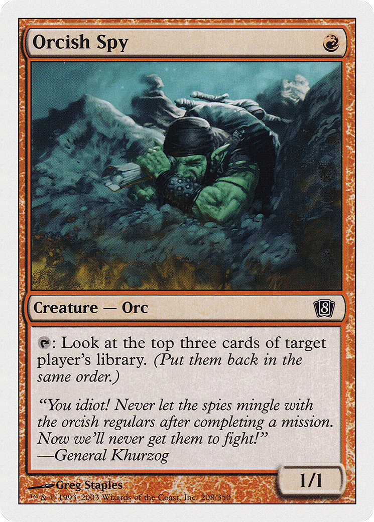 Orcish Spy (8ED-208) - Eighth Edition