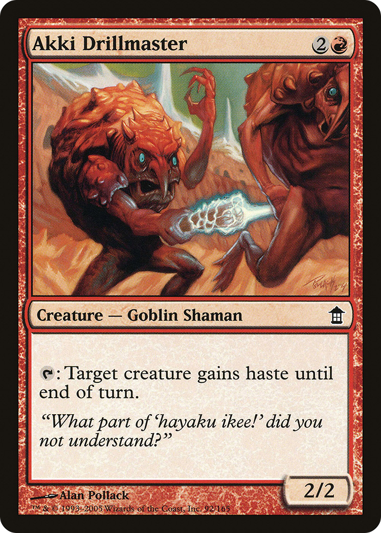 Akki Drillmaster (SOK-092) - Saviors of Kamigawa Foil